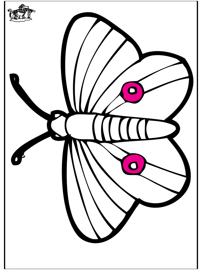 Stechkarte - Schmetterling - Malvorlagen Insekten