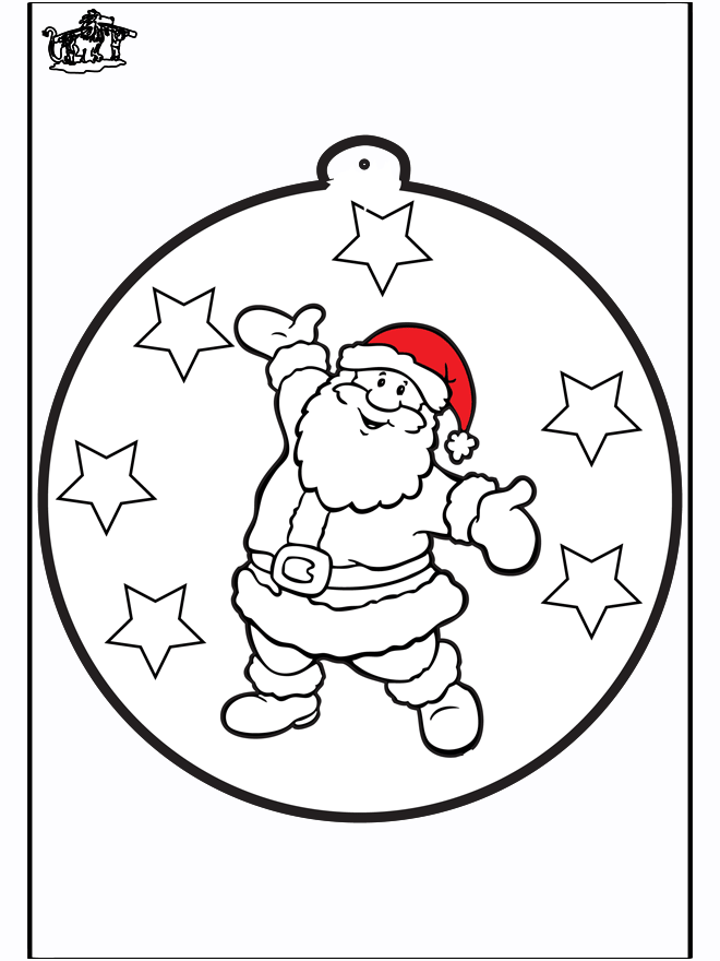 Stechkarte Weihnachtsmann - Stechkarten Weihnachten