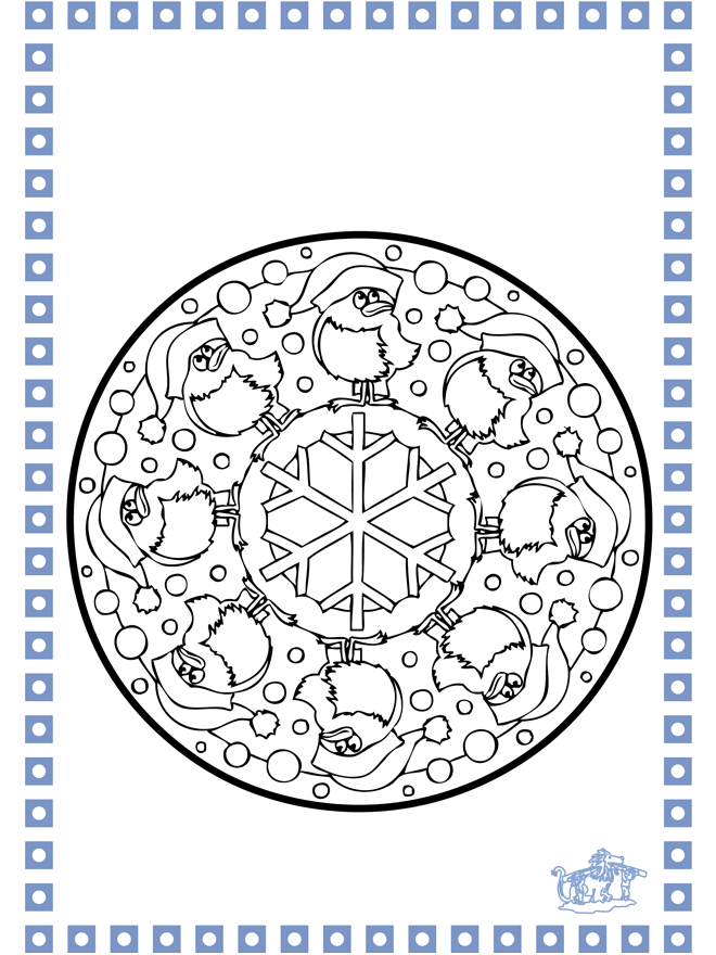 Stechkarte Winter 7 - Basteln Mandalas