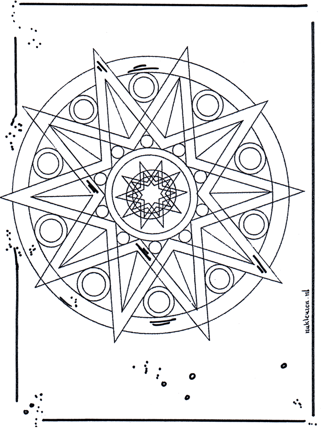 Stern Mandala 1 - Ausmalbilder Geomandalas