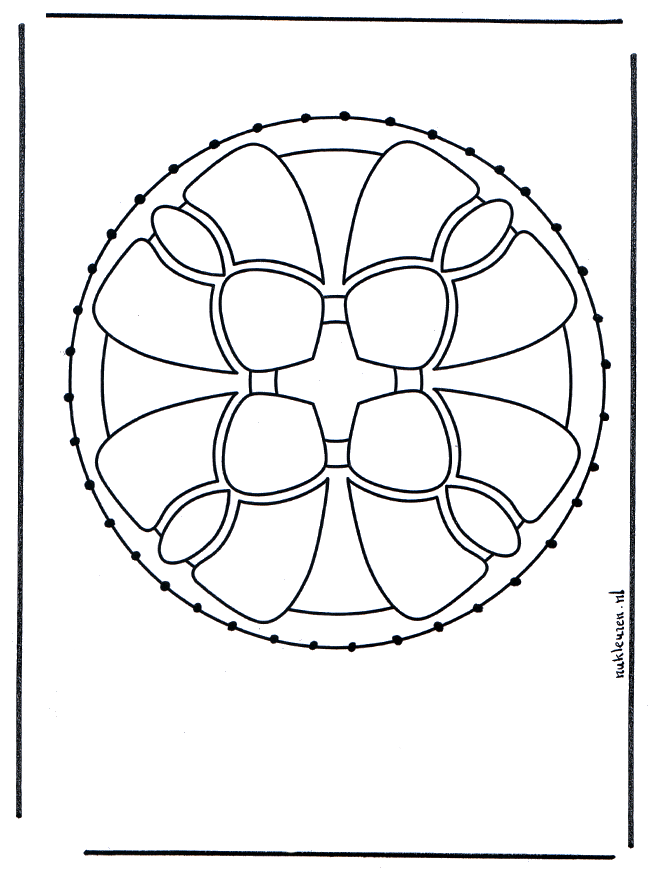 Stickkarte  1 - Mandalas Basteln