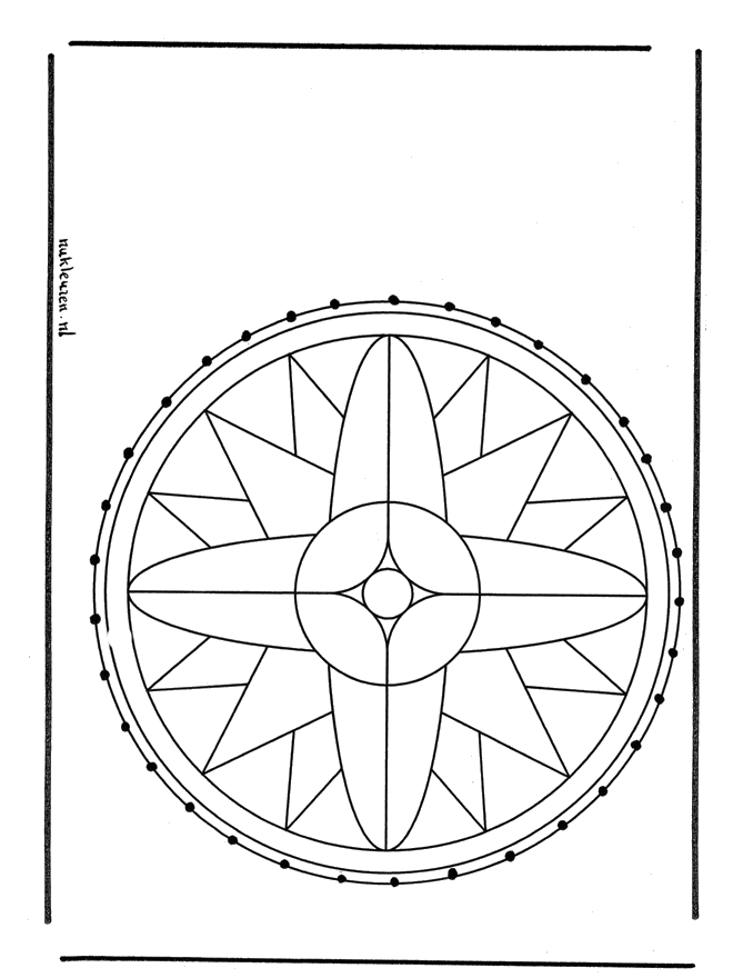 Stickkarte Mandala 1 - Mandalas Basteln