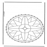 Basteln Stickkarten - Stickkarte Mandala 1