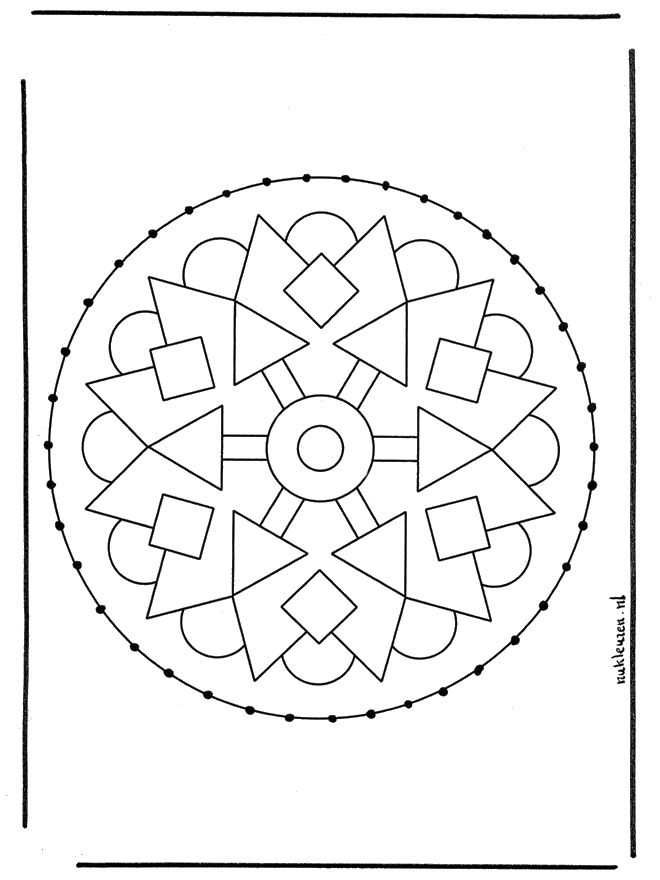 Stickkarte Mandala 2 - Mandalas Basteln