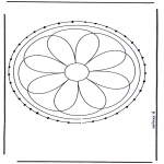 Basteln Stickkarten - Stickkarte Mandala 2