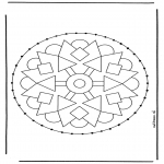 Basteln Stickkarten - Stickkarte Mandala 2