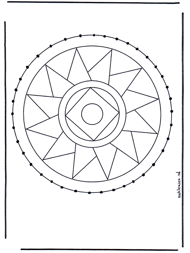 Stickkarte Mandala 3 - Mandalas Basteln