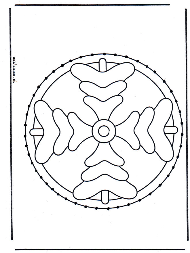 Stickkarte Mandala 4 - Mandalas Basteln