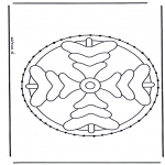 Basteln Stickkarten - Stickkarte Mandala 4