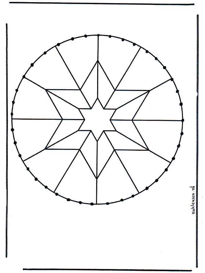 Stickkarte Mandala 5 - Mandalas Basteln