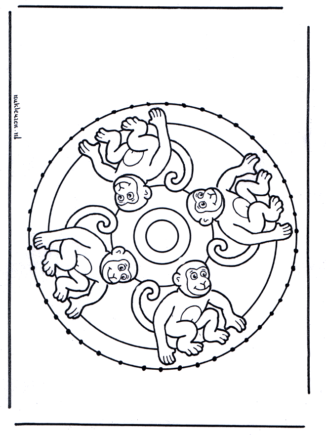 Stickkarte Mandala 6 - Mandalas Basteln