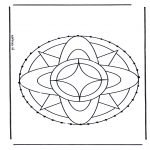 Basteln Stickkarten - Stickkarte Mandala 7