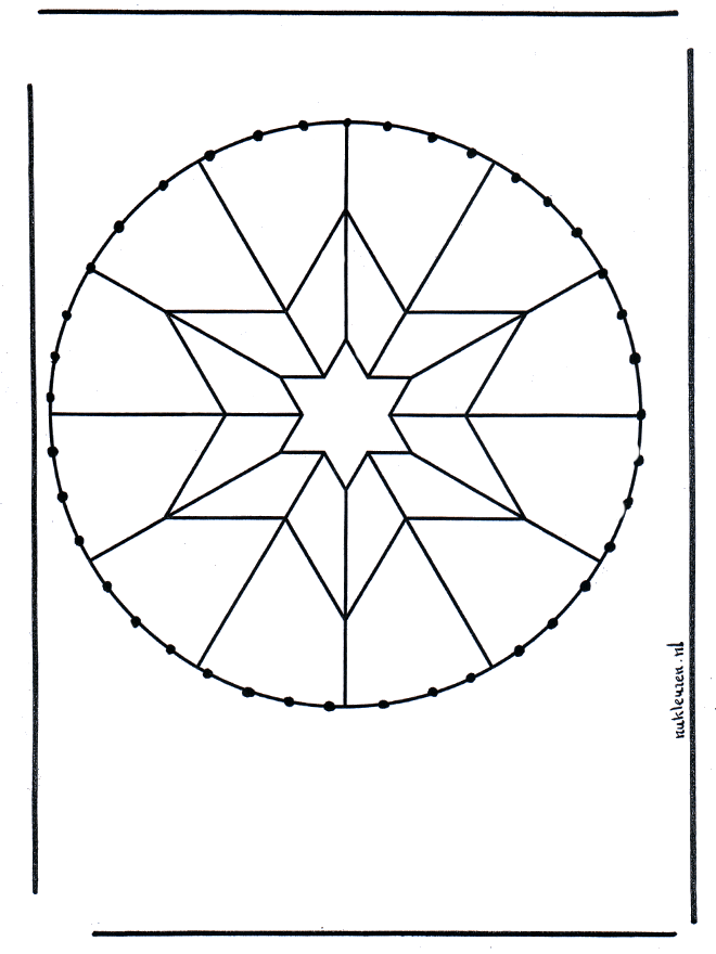 Stickkarte Mandala 8 - Mandalas Basteln