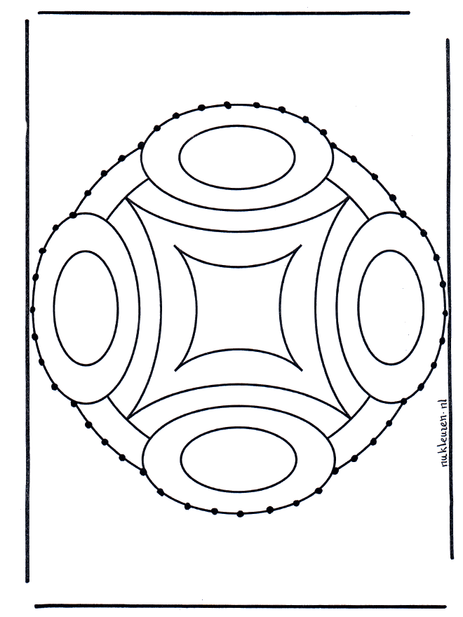 Stickkarte Mandala 9 - Mandalas Basteln