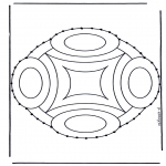 Basteln Stickkarten - Stickkarte Mandala 9