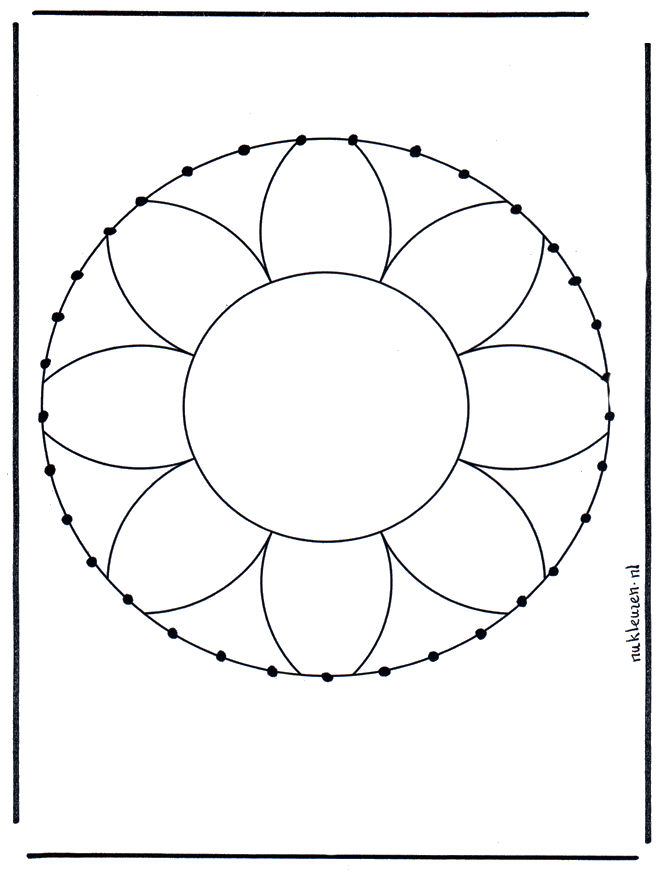 Stickmandala 1 - Mandalas Basteln