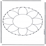 Basteln Stickkarten - Stickmandala 1