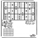 Malvorlagen Basteln - Sudoku Cars