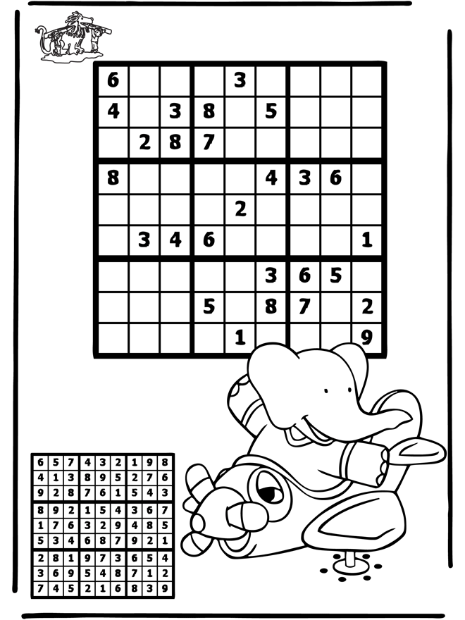 Sudoku Flugzeug - Puzzle