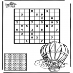 Malvorlagen Basteln - Sudoku Luftballon