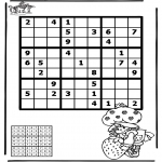 Malvorlagen Basteln - Sudoku Mädchen