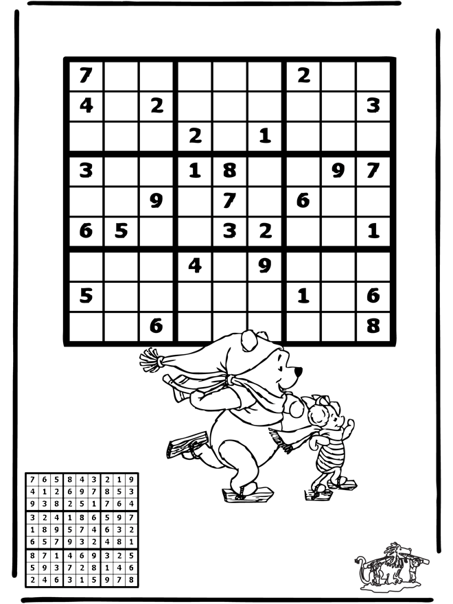 Sudoku Schlittschuhlaufen - Puzzle