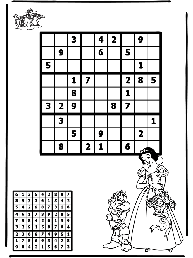 Sudoku Schneewittchen - Puzzle