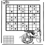 Malvorlagen Basteln - Sudoku Vogel