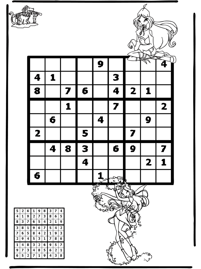 Sudoku Winx kostenlos - Puzzle