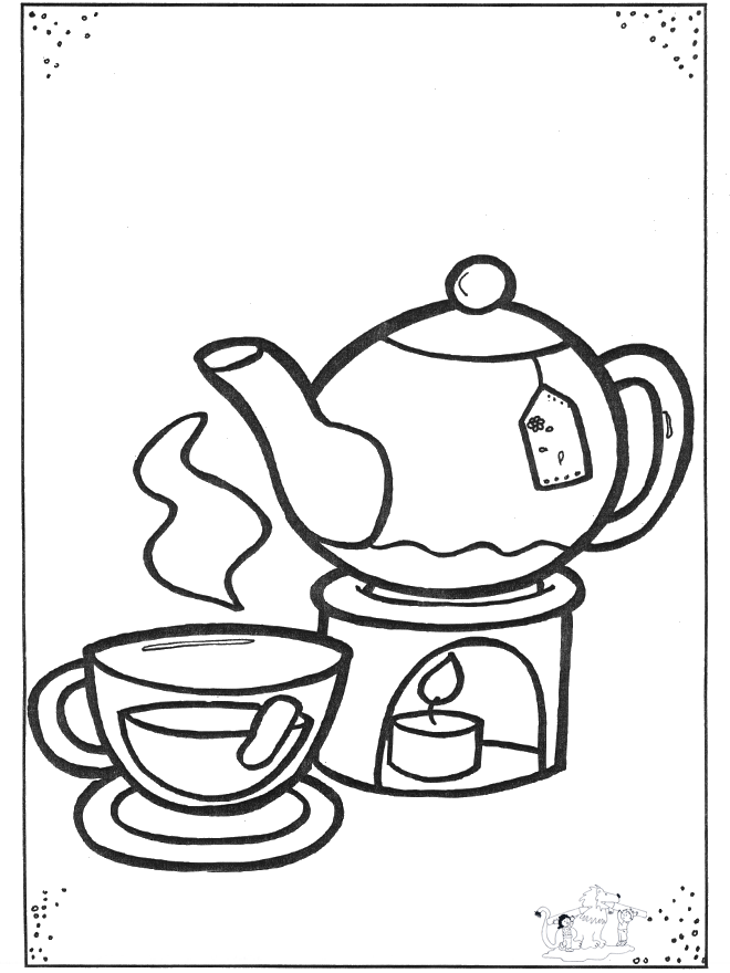 Tee und Tassen - Ausmalbilder Übriges