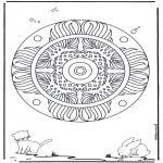 Malvorlagen Mandalas - Tiere Geomandala 3