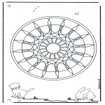 Malvorlagen Mandalas - Tiere Geomandala 4