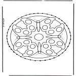 Basteln Stickkarten - Tiere Mandala