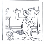 Ausmalbilder Comicfigure - Tom und Jerry 4