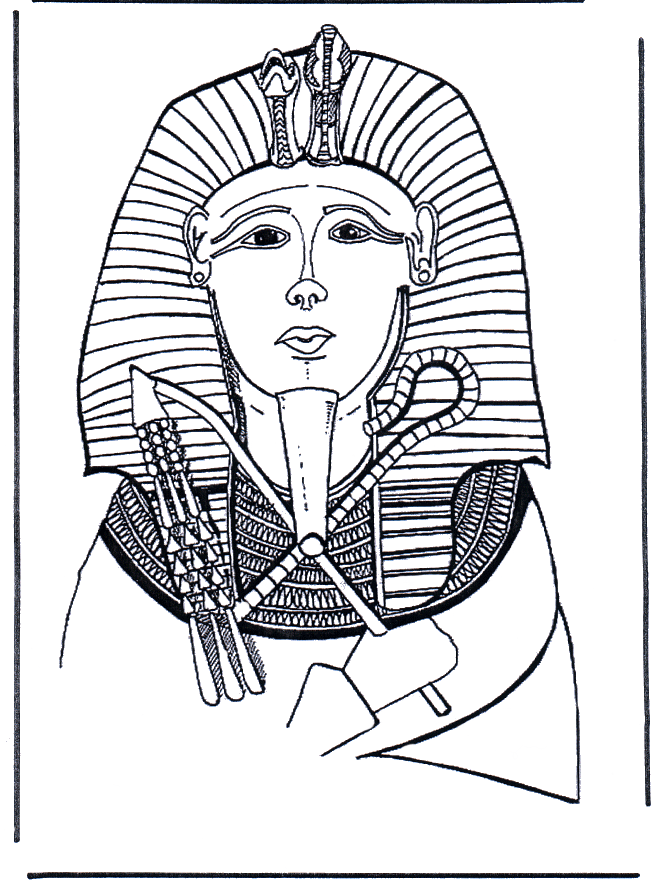 Totenmaske von Pharao - Malvorlagen Ägypten