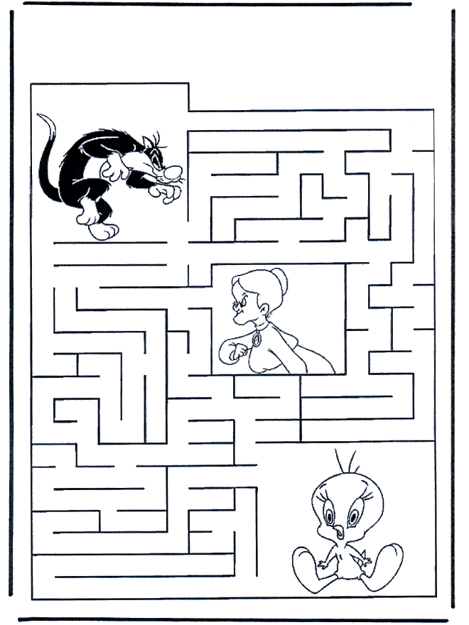 Tweety Labyrinth - Basteln Labyrinth