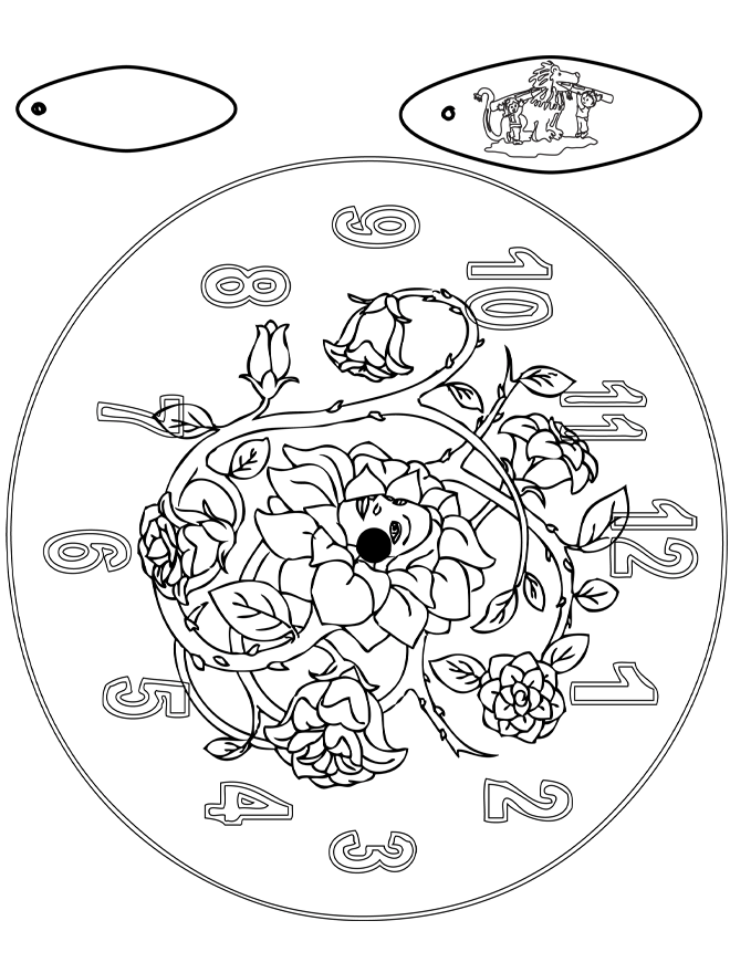 Uhr Frühling - Basteln Modellbogen