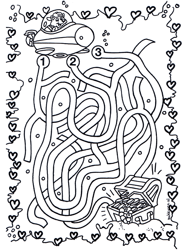 Unterwasserlabyrinth - Basteln Labyrinth