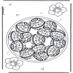 Malvorlagen Mandalas - verzierte Kugeln Mandala