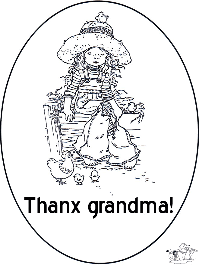 Vielen Dank Oma ! - Malvorlagen Opa und Oma