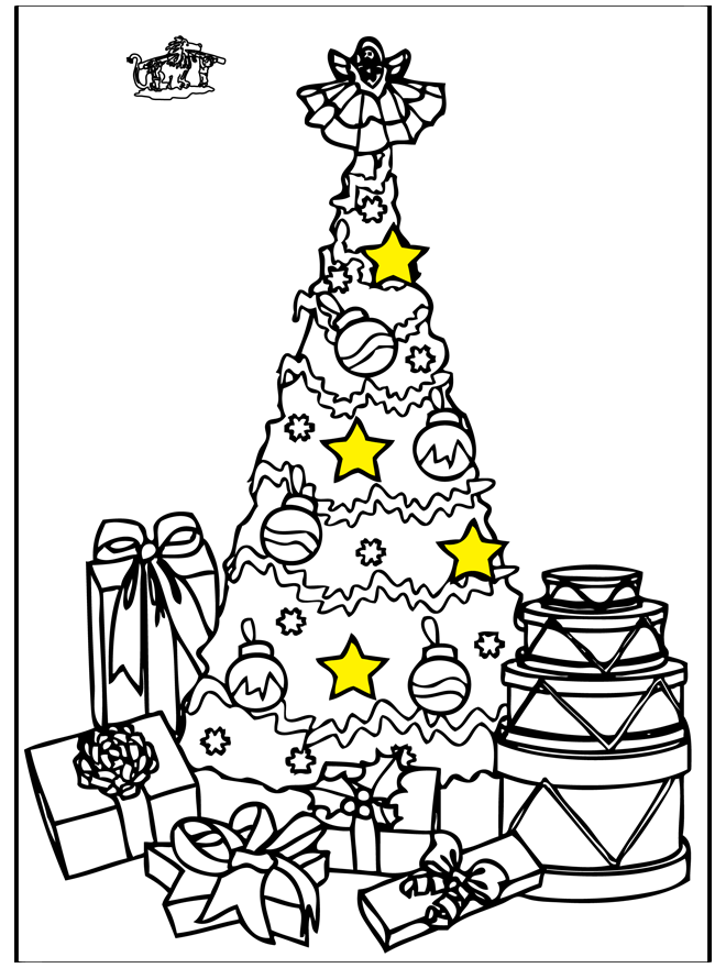 Weihnachtsbaum 2 - Ausmalbilder Weihnachten