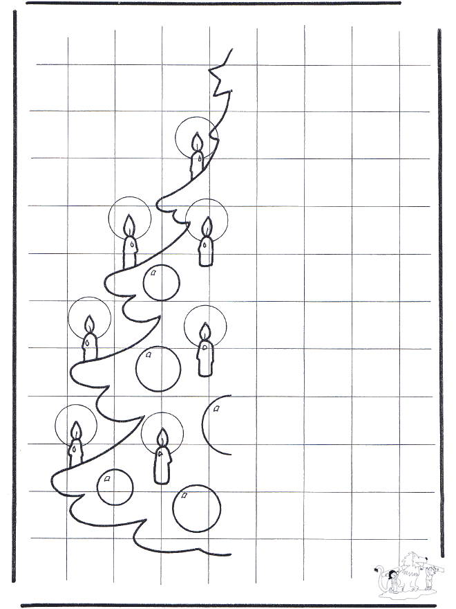 Weihnachtsbaum malen - Basteln Weihnachten