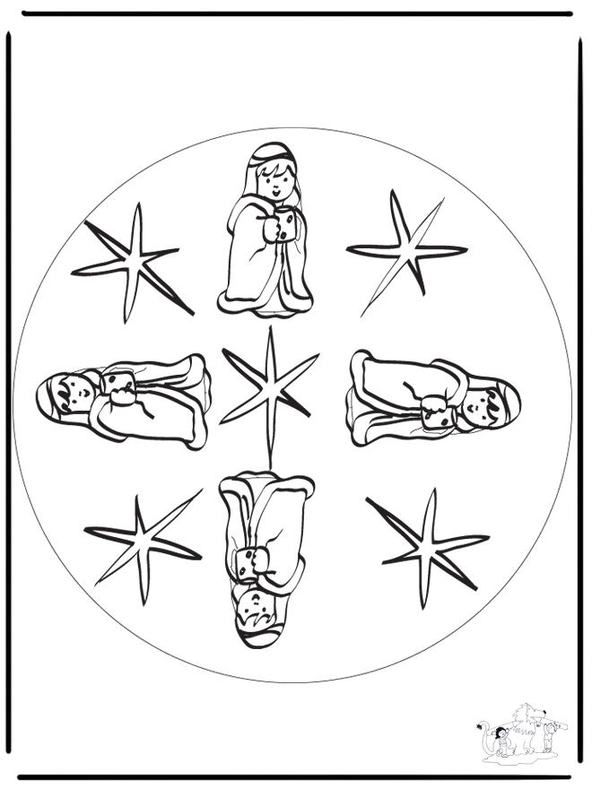 Weihnachtsmandala 3 - Ausmalbilder Weihnachten