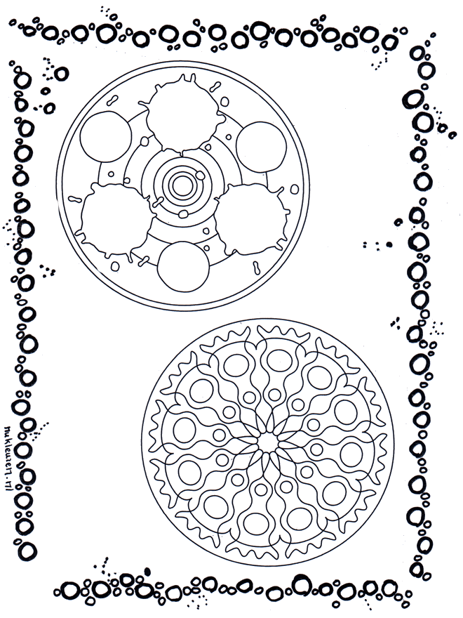 Zwei-Mandala - Ausmalbilder Duo Mandala